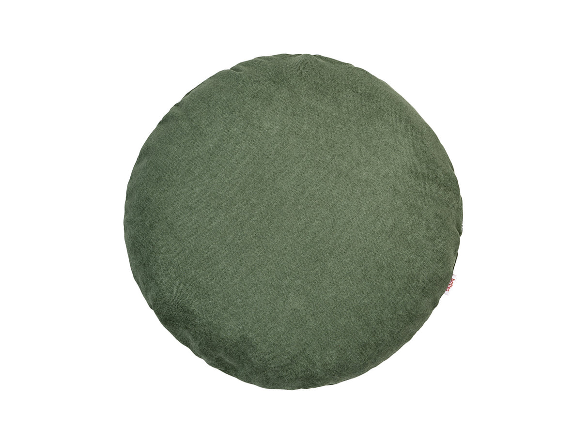 Kissenhülle rund ca. 50 cm Ø oliven-grün Chenille-Haptik beties „FarbTon"