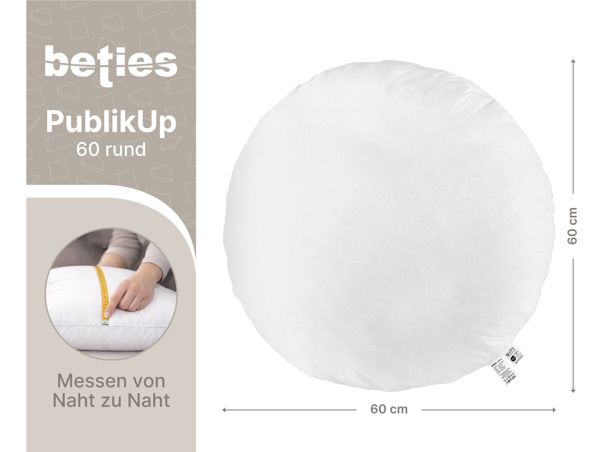 beties Publikup Bodenkissen Pouf rund 60 cm Masse