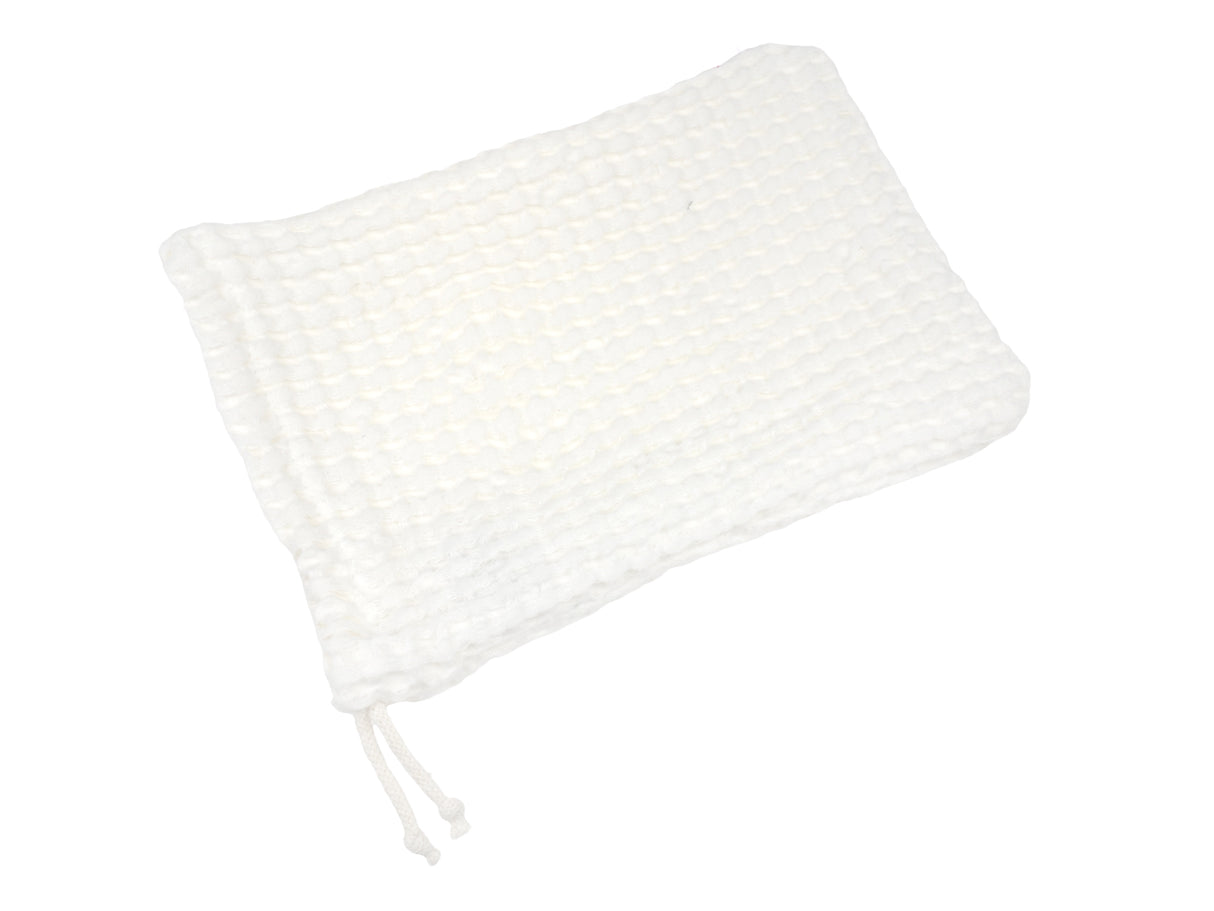 Eisbeutel – Kuehlbeutel aus Waffelpique Leinen-Baumwoll-Mix – nordisches Design von beties aus der "PUR.NATURE" Serie. In der Farbe Gletscher-weiss.
