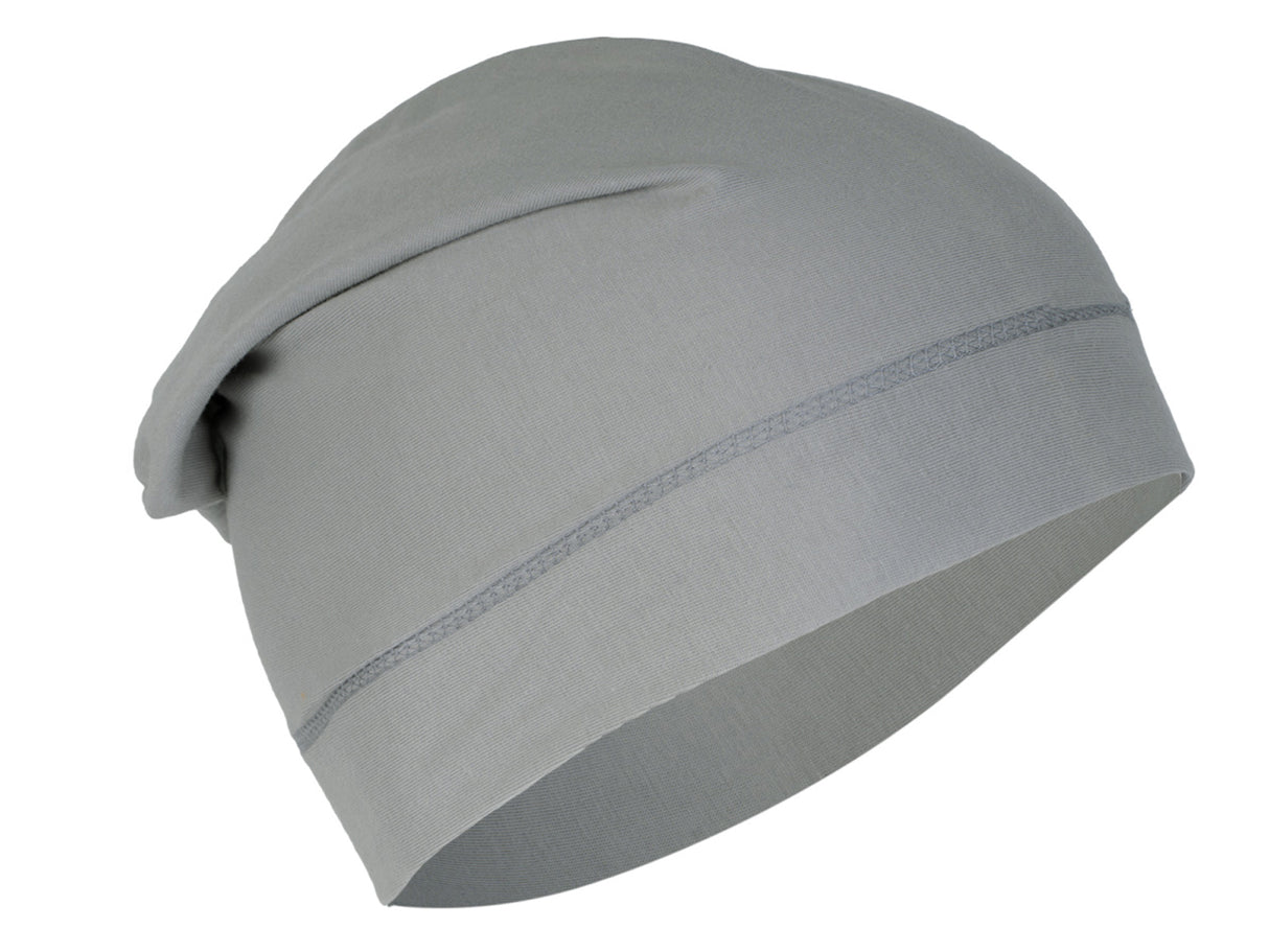 Beanie Skull-Cap Baumwolle-Feinjersey silber-grau beties "BasicSoft"