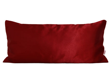 Karmin-roter Glanz Satin Kissenbezug ca. 40x80 cm anschmiegsam & edel von beties.