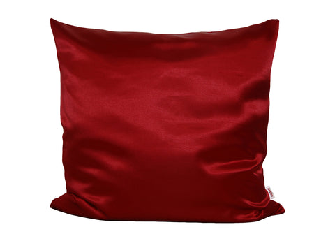 Karmin-roter Glanz Satin Kissenbezug ca. 80x80 cm anschmiegsam & edel von beties.