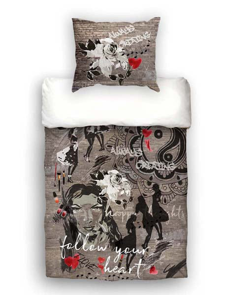 Jugend Mädchen Bettwäsche-Set ca. 155x220 cm „Girli“ coole beties Garnitur