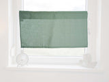 Scheibengardine ca. 85x45 cm natural-mint 100% Leinen beties "Leinen"