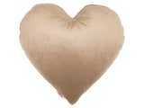 Herzkissen gefüllt braun-beige cm beties "Samt&Sonders"