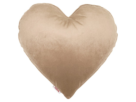 Herzkissen gefüllt braun-beige cm beties "Samt&Sonders"