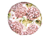 Runde Kissenhülle ca. 40 cm Ø  burgundy-rose Hortensie beties "Landlust"