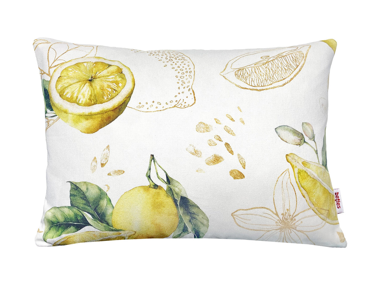 High-quality cushion cover approx. 25x35 cm made of 100% cotton – lemon design from the beties "Italy Collection"
