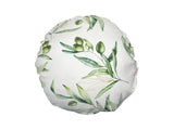 Mediterrane runde Kissenhülle ca. 40 cm Ø aus 100% Baumwolle - Oliven Design aus der beties "Italy Collection"