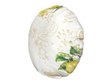 Hochwertige runde Kissenhülle ca. 40 cm Ø 100% Baumwolle Zitronen-Design beties "Italy Collection"