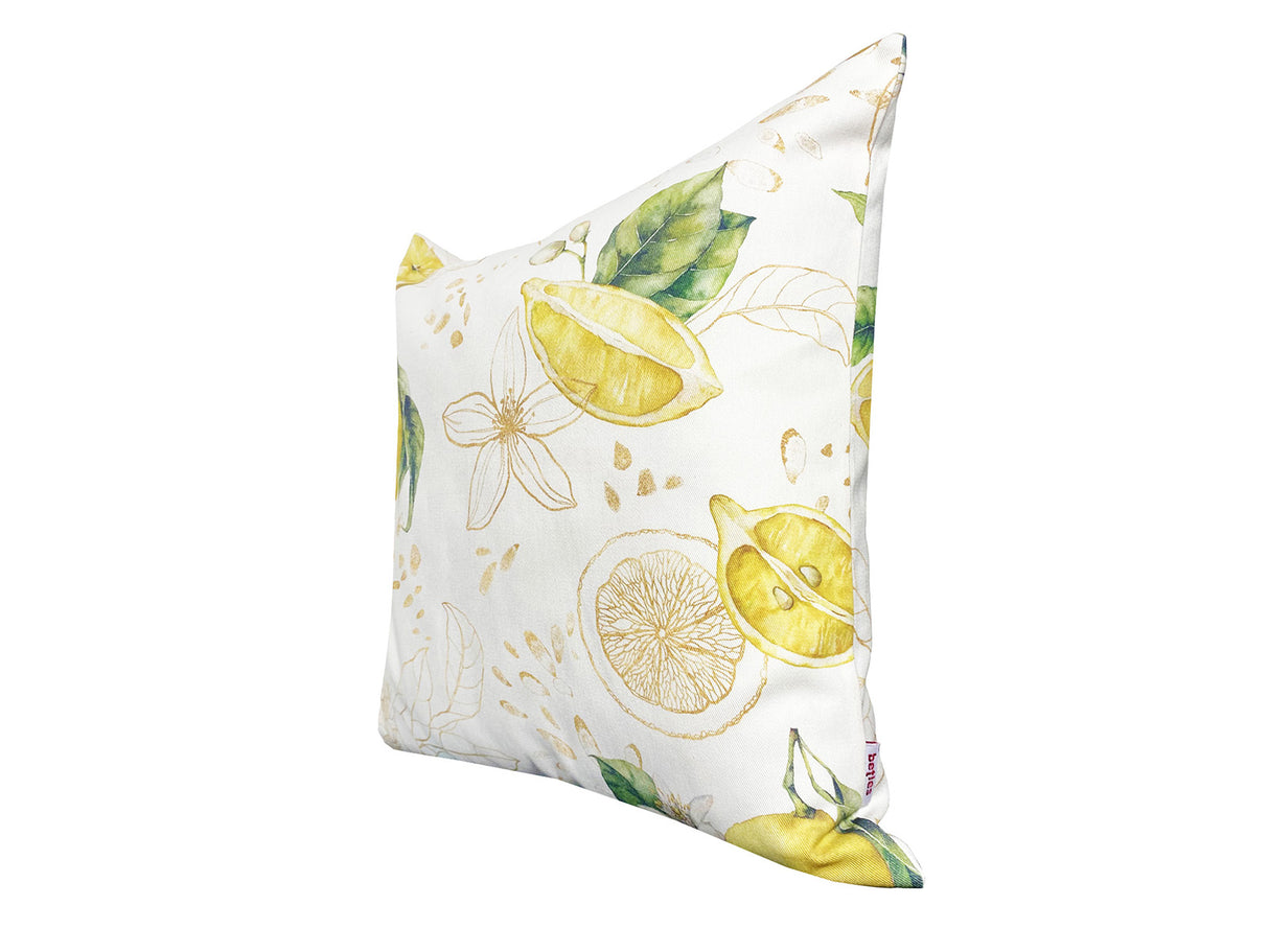 High-quality cushion cover approx. 40x40 cm made of 100% cotton – lemon design from the beties "Italy Collection"