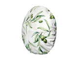 Mediterrane runde Kissenhülle ca. 50 cm Ø aus 100% Baumwolle - Oliven Design aus der beties "Italy Collection"