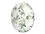 Mediterrane runde Kissenhülle ca. 60 cm Ø aus 100% Baumwolle - Oliven Design aus der beties "Italy Collection"
