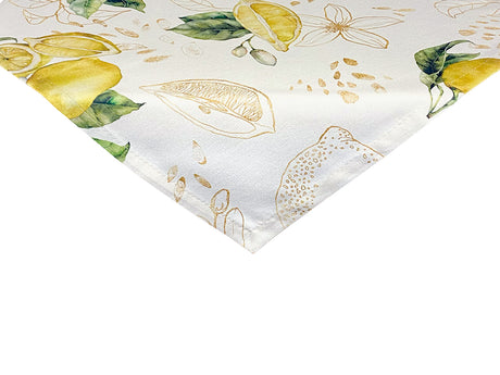 Hochwertige XS Mitteldecke aus 100% Baumwolle – Zitronen-Design aus der beties "Italy Collection"