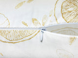 Neck roll cover approx. 15x40 cm made of 100% cotton - Lemon design, "Italy Collection" design