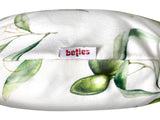 Mediterrane runde Kissenhülle ca. 60 cm Ø aus 100% Baumwolle - Oliven Design aus der beties "Italy Collection"