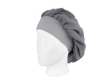  beties Musselin Bonnet Haarhaube Basalt Grau – Schrägansicht, 100% Bio-Baumwolle Musselin 