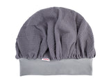  beties Musselin Bonnet Haarhaube Basalt Grau – 100% Bio-Baumwolle Musselin 
