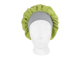  beties Musselin Bonnet Haarhaube Linden Grün – vorderansicht, 100% Bio-Baumwolle Musselin 