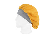  beties Musselin Bonnet Haarhaube Manuka Gelb – seitenansicht, 100% Bio-Baumwolle Musselin 