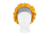  beties Musselin Bonnet Haarhaube Manuka Gelb – vorderansicht, 100% Bio-Baumwolle Musselin 