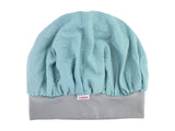  beties Musselin Bonnet Haarhaube Mineral Blau – 100% Bio-Baumwolle Musselin 