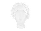  beties Musselin Bonnet Haarhaube Polar Weiß – vorderansicht, 100% Bio-Baumwolle Musselin 