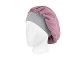  beties Musselin Bonnet Haarhaube Rosenholz – Schrägansicht, 100% Bio-Baumwolle Musselin 