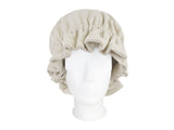  beties Musselin Haarhaube Schlafmütze aus hochwertigem Musselin, Mandel Beige vorderansicht