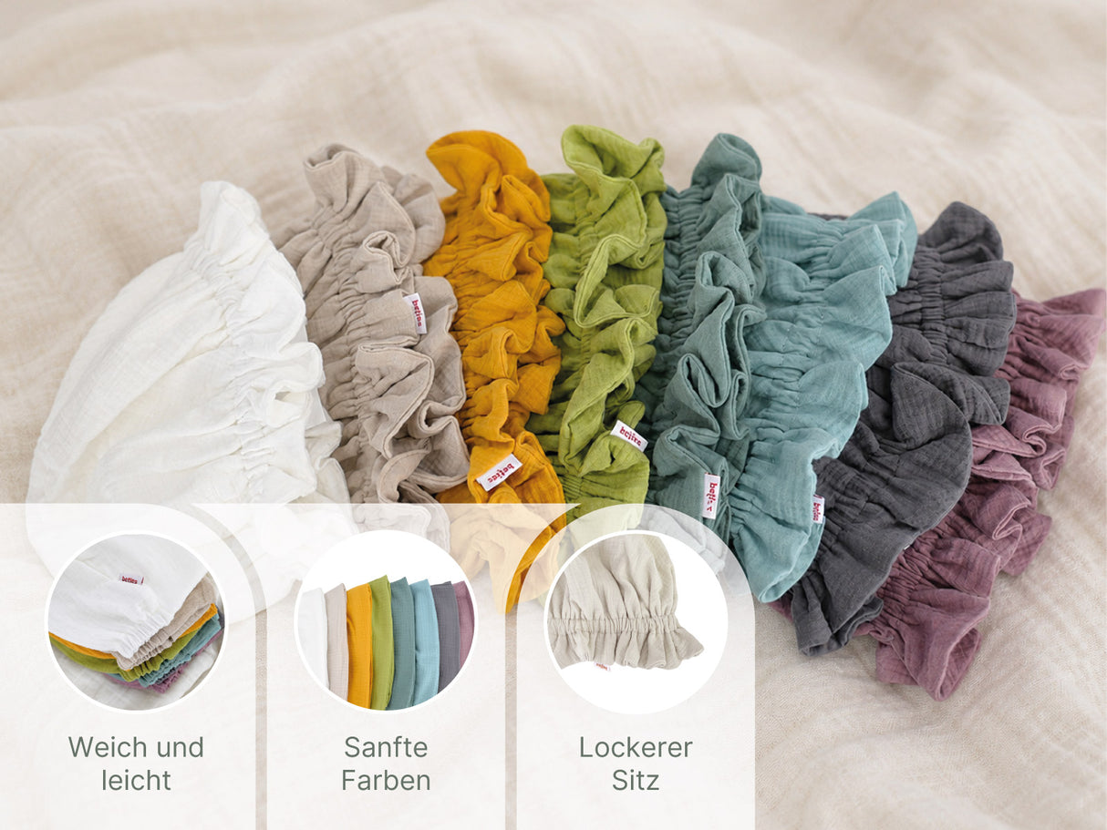  beties Musselin Schlafmütze OP-Haube – Produktinformationen & Details – 100% Musselin  Bio Baumwolle