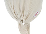 beties Musselin Schlafmütze OP-Haube – Mandelbeige – Rückansicht – 100% Musselin 