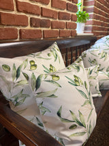 Mediterranean cushion cover approx. 25x35 cm made of 100% cotton - Olive design from the beties "Italy Collection"