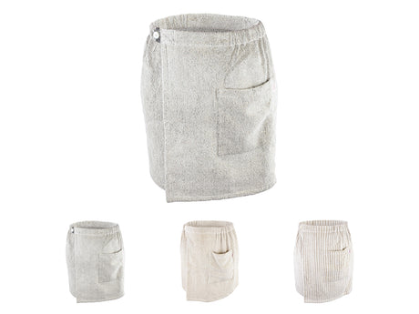 Sauna-Kilt 50x140 cm aus Leinen-Frottee mit Tasche | SAVU