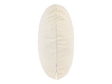  beties Wunschton Kissenhülle rund Ø40 cm Macciato Beige – Seitenansicht, melierter Möbelstoff 
