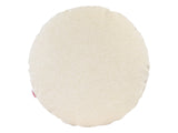  beties Wunschton Kissenhülle rund Ø40 cm Macciato Beige – Vorderansicht, melierter Möbelstoff 