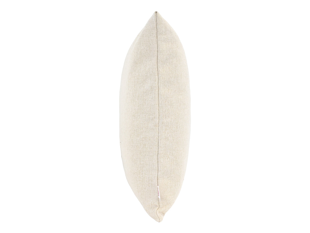  beties Wunschton Kissenhülle 60x60 cm Macciato Beige – Seitenansicht, melierter Möbelstoff Sofakissen 