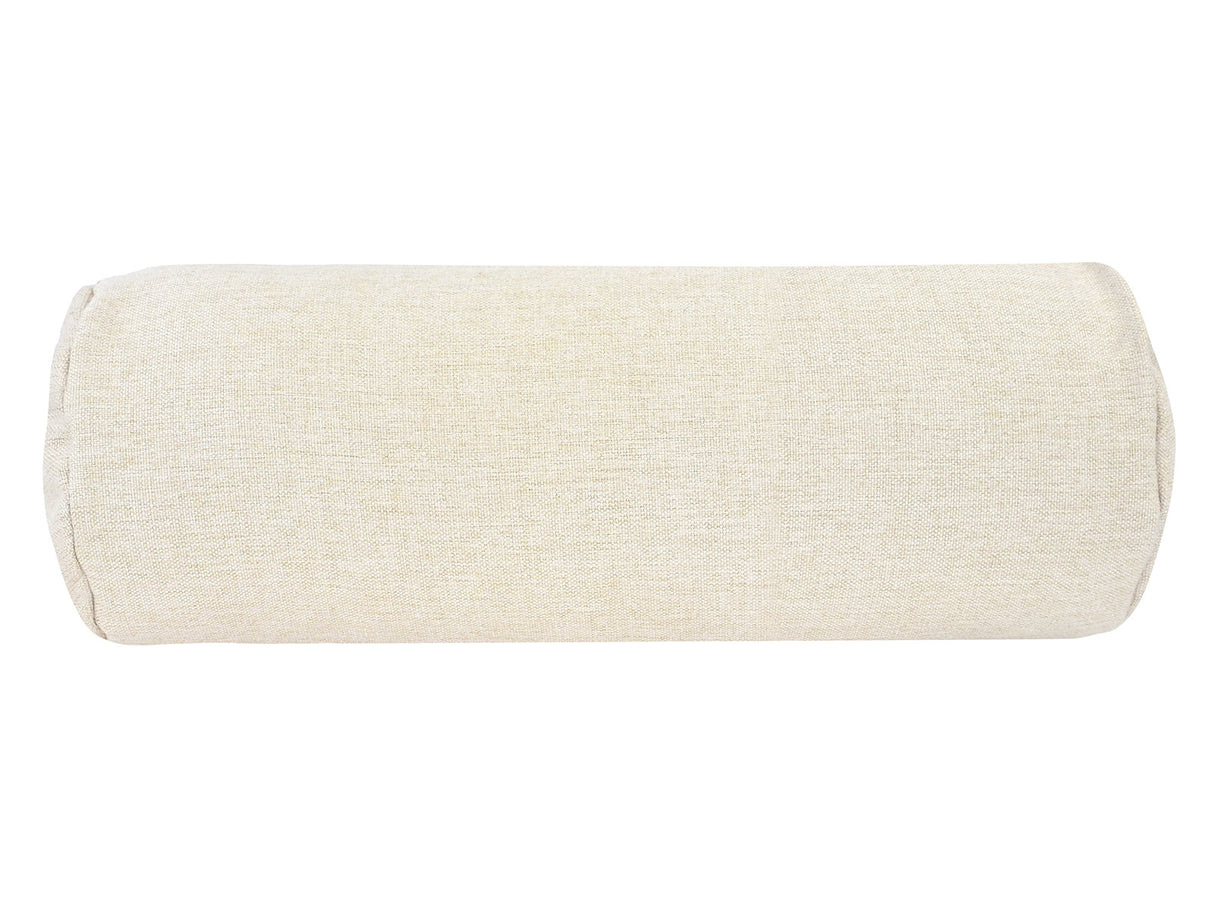  beties Wunschton Nackenrolle 15x40 cm Macciato Beige – Vorderansicht, melierter Möbelstoff Rollenkissen 