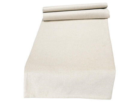  beties Wunschton XL Tischläufer 40x220 cm Macciato Beige – Vorderansicht, melierter Möbelstoff Tischdeko 