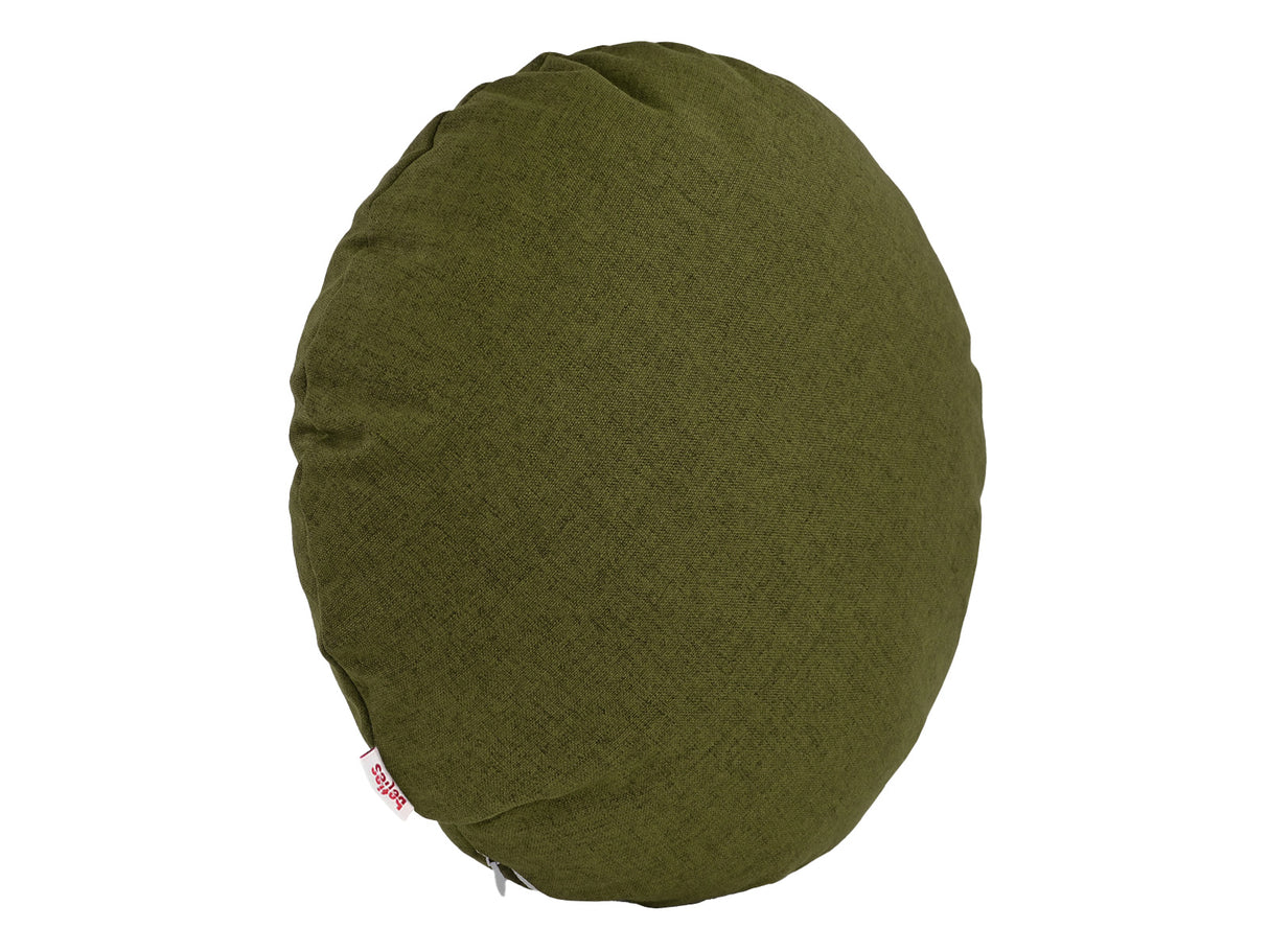  beties Wunschton Kissenhülle Organic Grün 40 cm rund – schrägansicht 