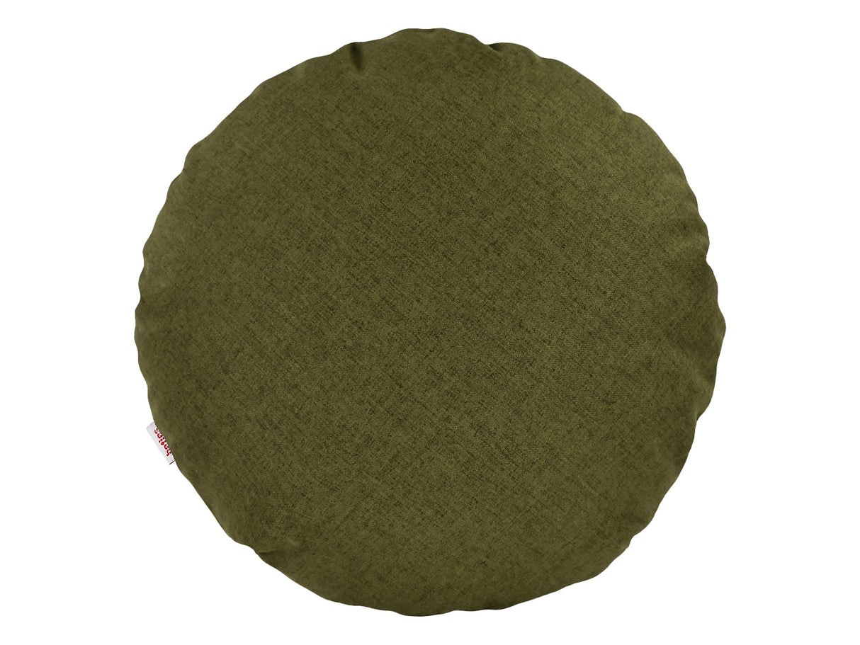  beties Wunschton Kissenhülle Organic Grün 50 cm rund – Vorderansicht 