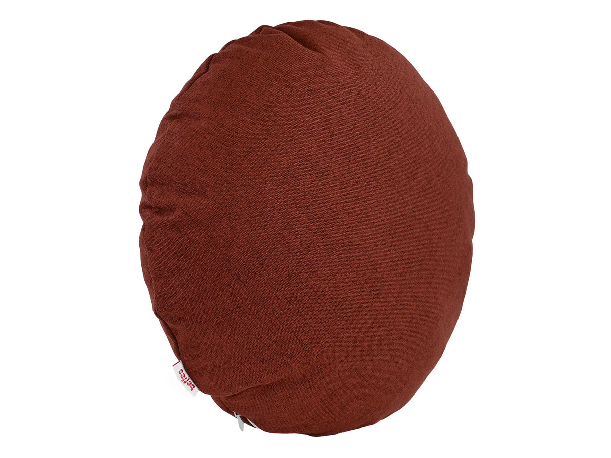  beties Wunschton Kissenhülle Rusty Bordeaux 40 cm rund – schrägansicht 