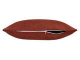  beties Wunschton Kissenhülle Rusty Bordeaux 50x50 cm – liegend mit offenem Reißverschluss 