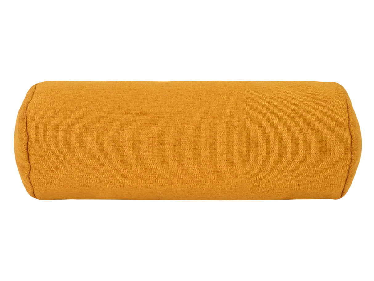  beties Wunschton Nackenrolle safrangelb 15x40 cm – vorderansicht, Möbelstoff 