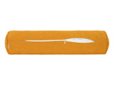  beties Wunschton Nackenrolle gefüllt safrangelb 13x50 cm – geöffneter Reißverschluss, Möbelstoff 