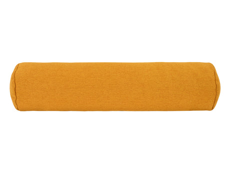  beties Wunschton Nackenrolle gefüllt safrangelb 13x50 cm – Vorderansicht, Möbelstoff 