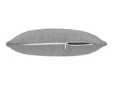 beties Wunschton Kissenhülle 25x35 cm Silber Grau – liegend, melierter Möbelstoff 