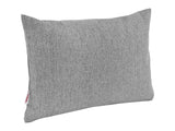  beties Wunschton Kissenhülle 25x35 cm Silber Grau – Schrgansicht, melierter Möbelstoff 