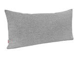  beties Wunschton Kissenhülle 30x70 cm Silber Grau – Schrägansicht, melierter Möbelstoff 