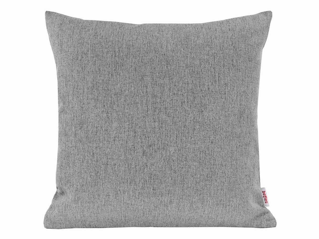  beties Wunschton Kissenhülle 40x40 cm Silber Grau – Vorderansicht, melierter Möbelstoff 