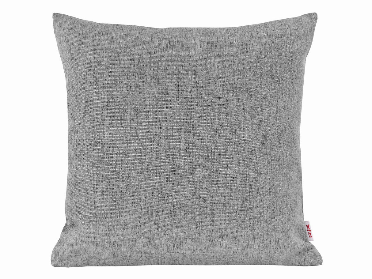  beties Wunschton Kissenhülle 45x45 cm Silber Grau – Vorderansicht, melierter Möbelstoff 